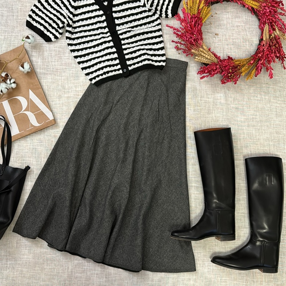 Zara wool blend maxi midi skirt - Picture 9 of 15